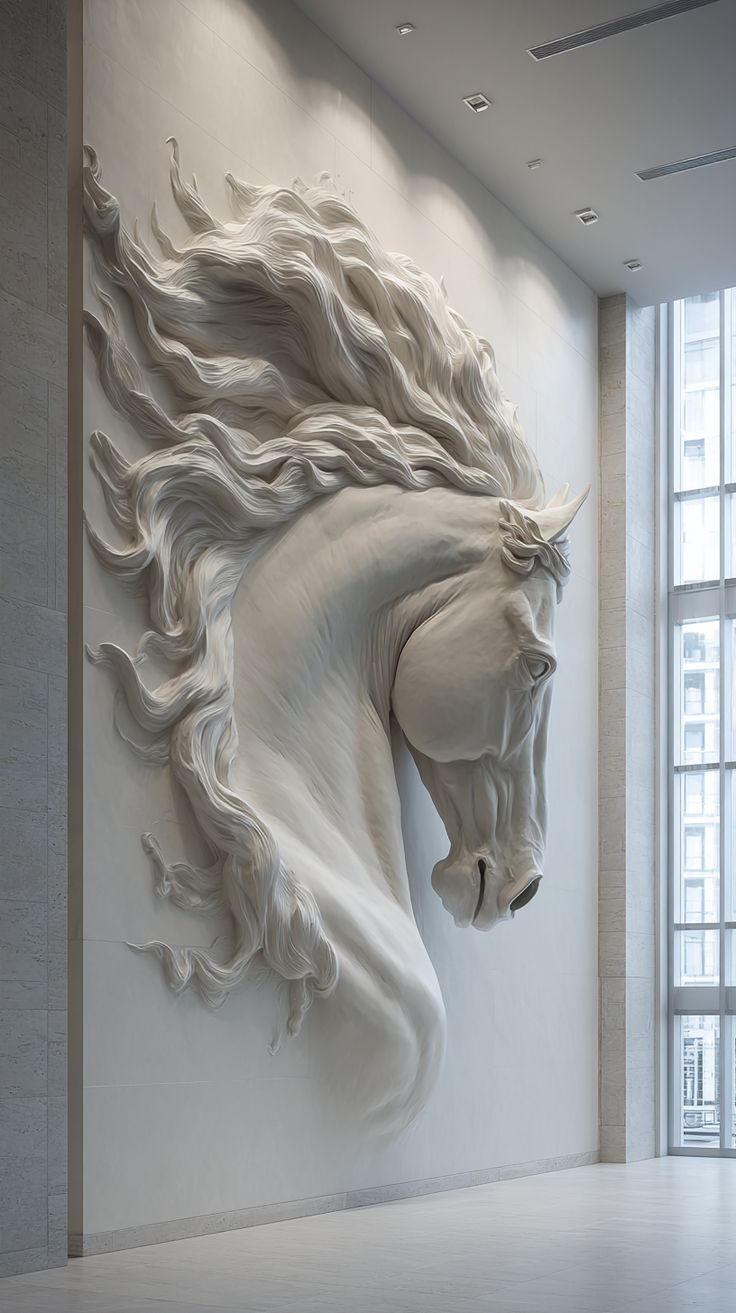 Wind-Swept Horse Relief