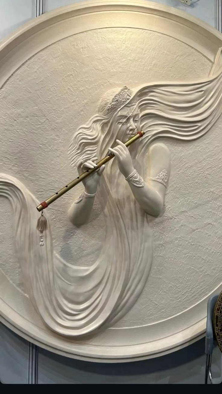 Flute Player Relief