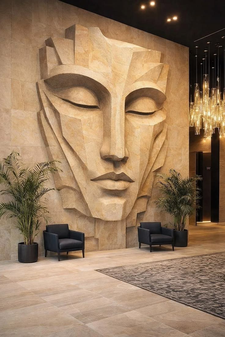 Serene Face Mural